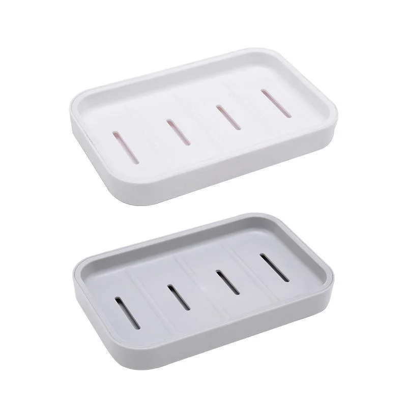 2Pcs Soap Dish Non Slip Plastic Soap Holder Soap Tray Set So