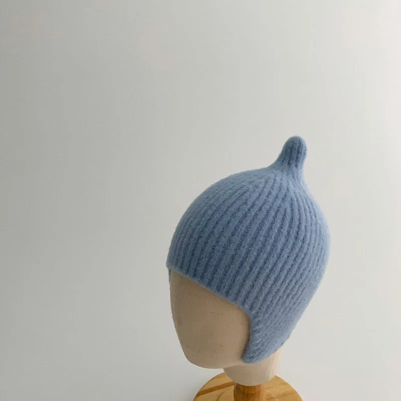 Gorro de punto con protección auditiva para bebés, gorro suave para bebés, gorros para recién nacidos, accesorios de fotografía para recién nacidos