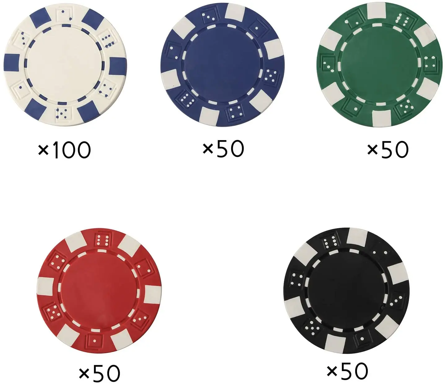 Complete Pokerset - Metalen Kist - 300 11,5g Chips zonder Nummers + 2 Sets Kaarten, 3 Dealer Buttons, 5 Dobbelstenen - Pokergame Box