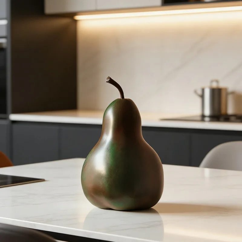 

Medieval pear ornament home model room hotel living room entrance desktop new Chinese high-end art decoration