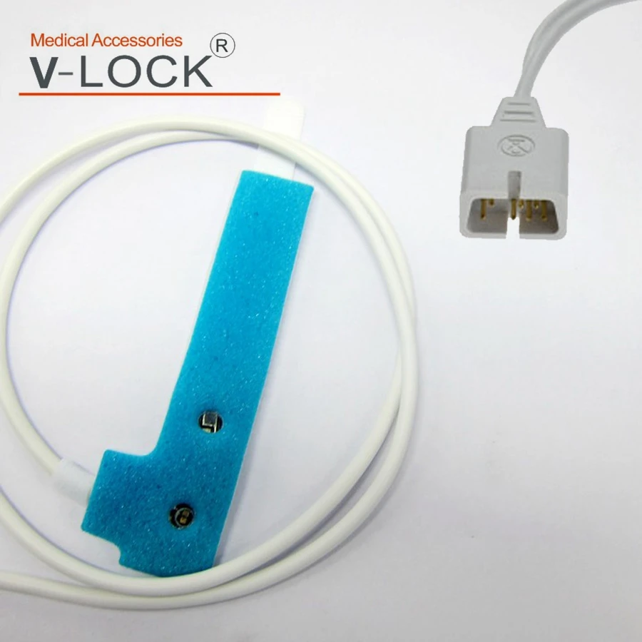 2024V-LOCK High Quality Disposable sensor with blue Sponge for BCI,NELLCOR without oximax