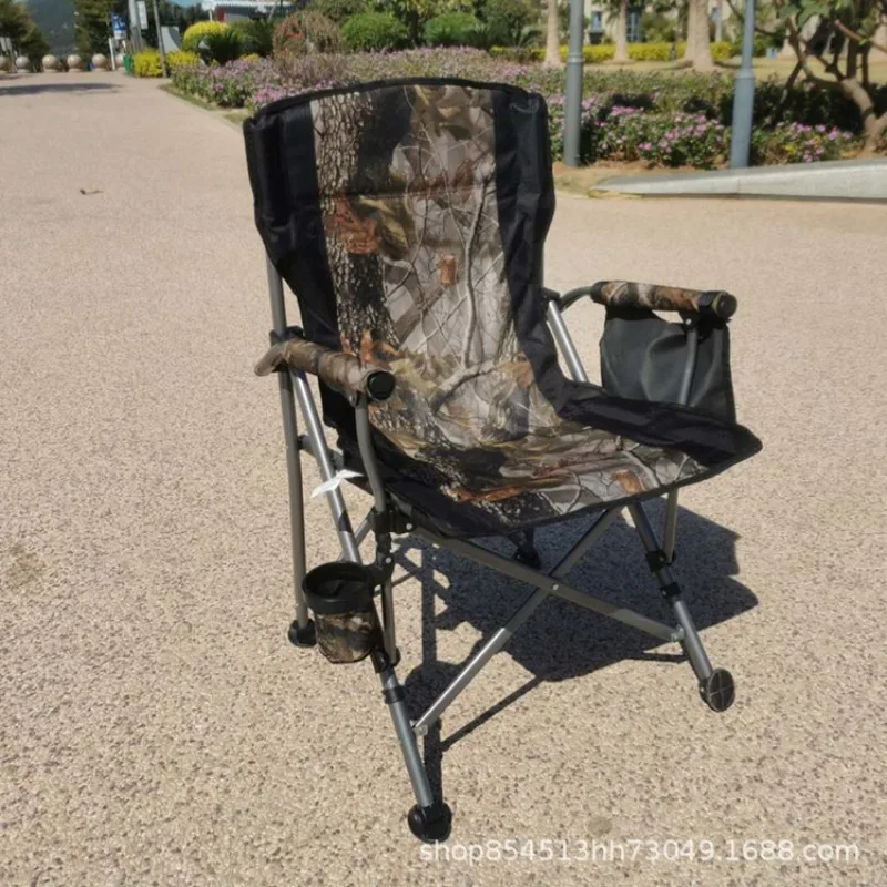 Hot Selling Modern Design Iron Folding Outdoor Garden Beach Chair Large Armrest Lightweight Durable Portable Camping Fishing