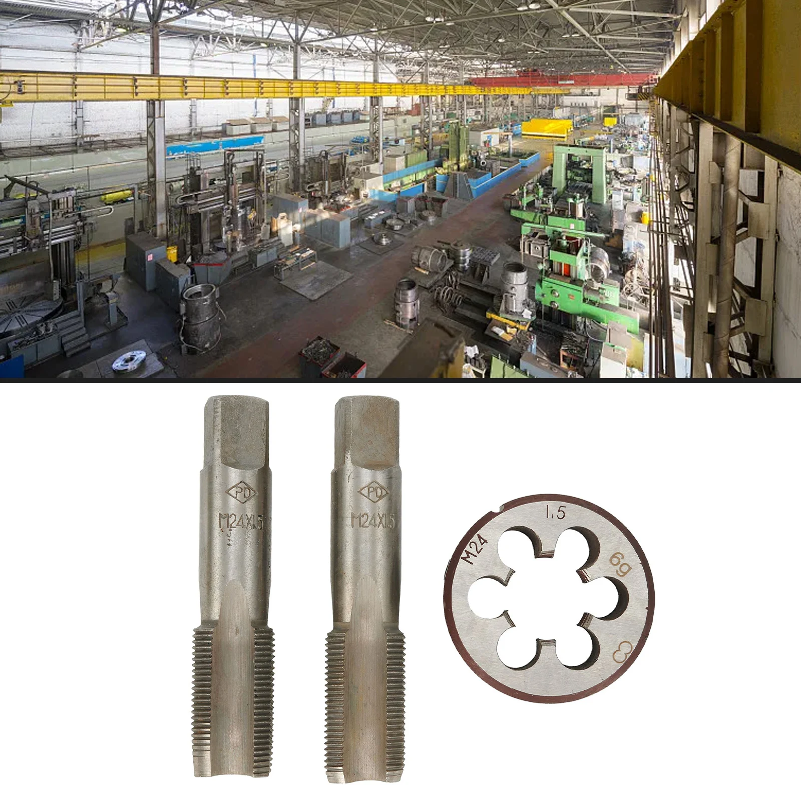 Reliable HSS Tool For Cutting Threads on For M24 x 1 5mm Includes a Taper Efficient Tap and Strong Standard Die