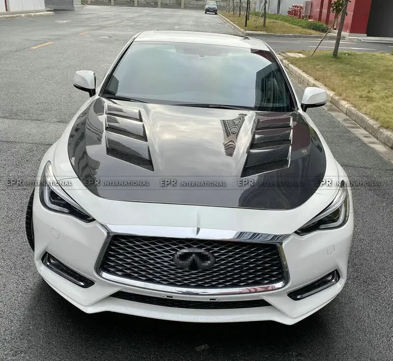 (Local in USA) For Infiniti Q60 CV37 2017+ Vents Front Hood Replacement Carbon Fiber Body Kits