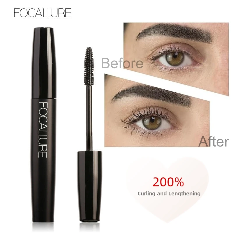 Wholesale FOCALLURE Mascara Curled Lengthening Lashes Mascara Waterproof Black Eyelash Extension Eye Makeup Women Cosmetics