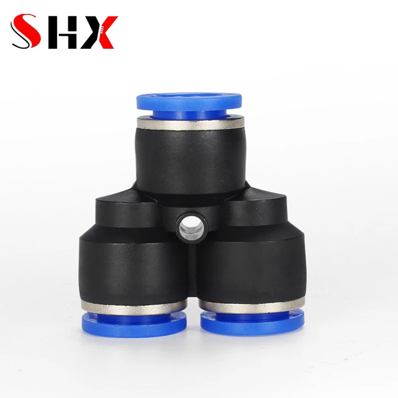 10 Pcs PY PW 3 Way Port Y Shape Air Pneumatic 4mm-16mm OD Hose Tube Push in Gas Plastic Pipe Fitting Connectors Quick Fittings