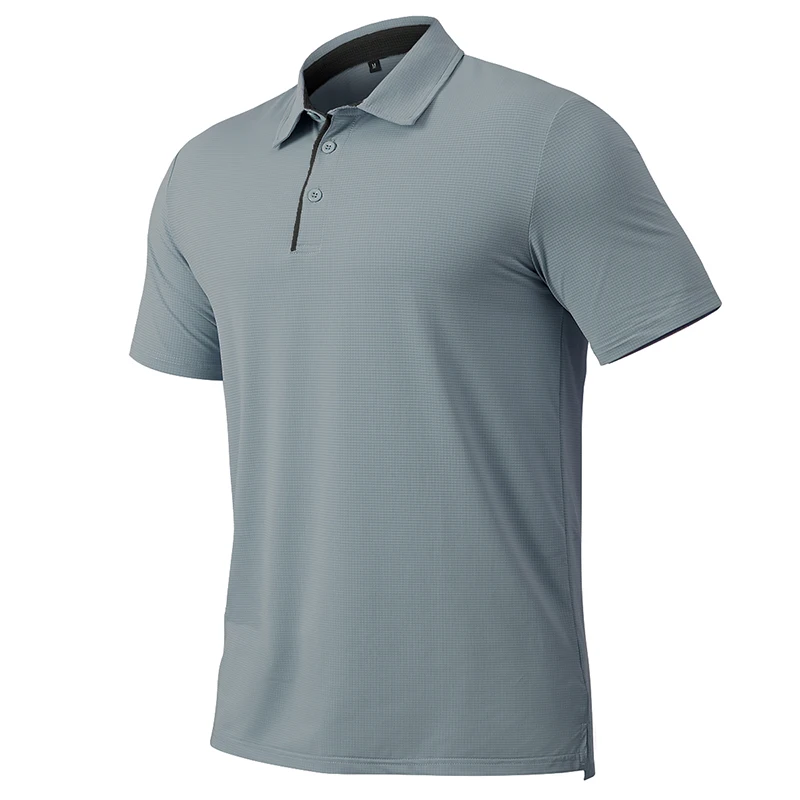 Męska sportowa koszulka polo z krótkim rękawem Lekka, szybkoschnąca sportowa koszulka treningowa Letnie, codzienne, cienkie koszulki outdoorowe Rozmiar US/EU