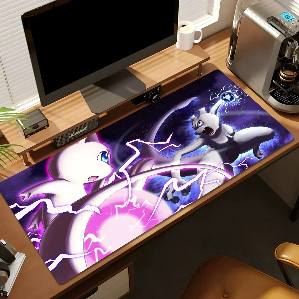 Pokemon Mewtwo Cool für PC, große Mauspads, Schreibtisch-Gaming-Mauspad, genähte Kanten, Basis erweitert