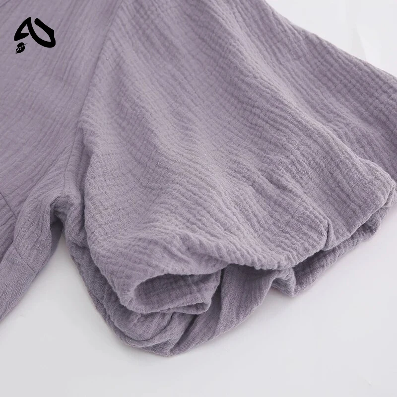 Original Muslin 100% Cotton Gauze Long Dress For Women Sexy V-Neck Sweet Puff Sleeve Bandage Chic Elegant Party Beach Sundress
