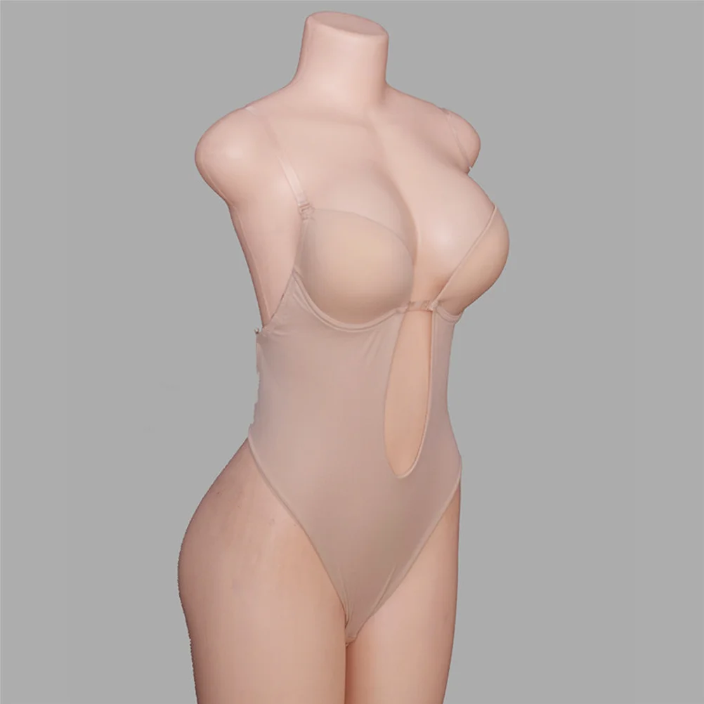 

Women Backless Corset Invisible Shapewear Skin Color Size M Slimming Shaper Bra Corset Firm Muscle Control Instant Waist