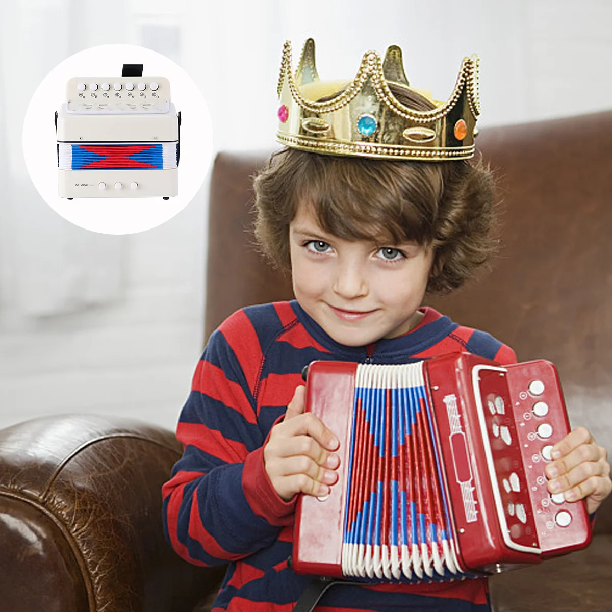 

1Pcs Kids Mini Accordion Educational Music Instrument Learning Beginner Instrument for Cognitive Development and Fun Gift