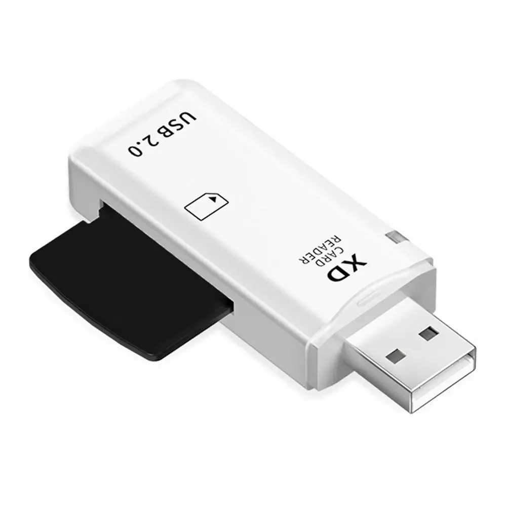 USB 2,0 Hochgeschwindigkeits-Kartenleser Multifunktions-tragbarer elfenbein weißer xd Single-Port-Kartenleser für PC-Laptop-Zubehör a8p5