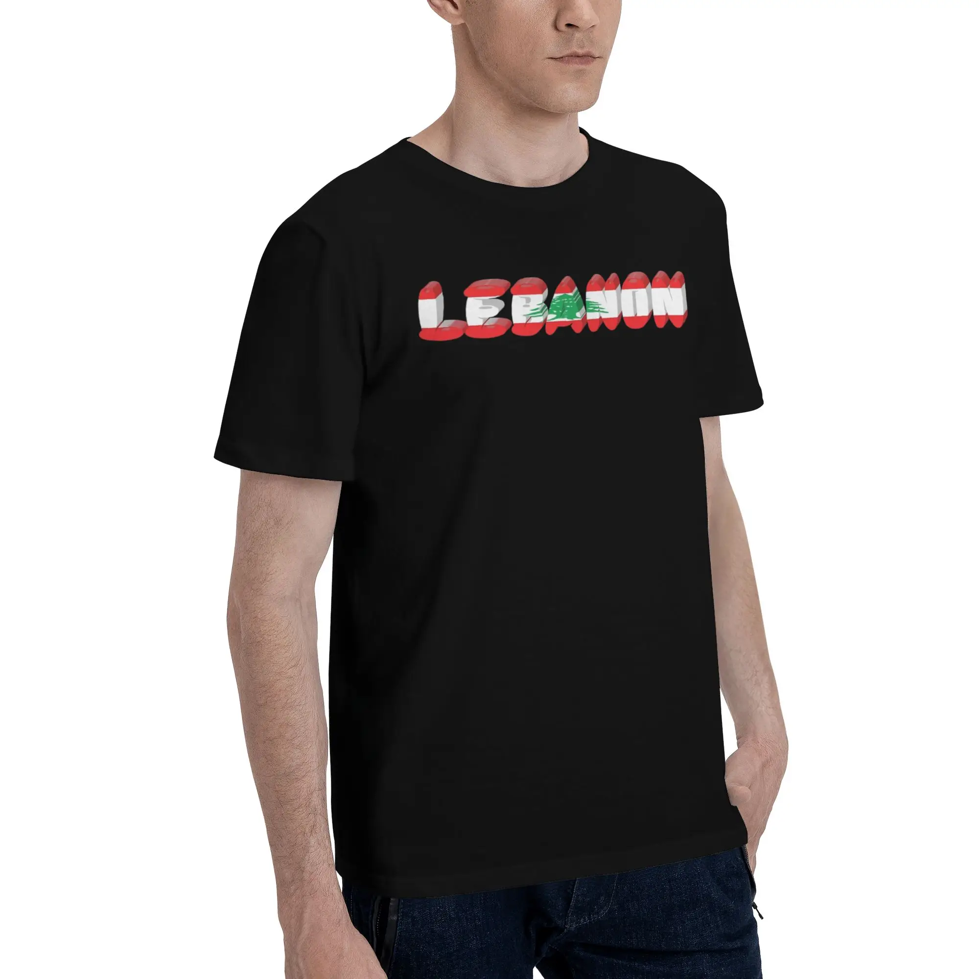 Lebanon Flag Heart Merch Unisex T Shirt Cotton Tee Fashion  T-shirt Clothing