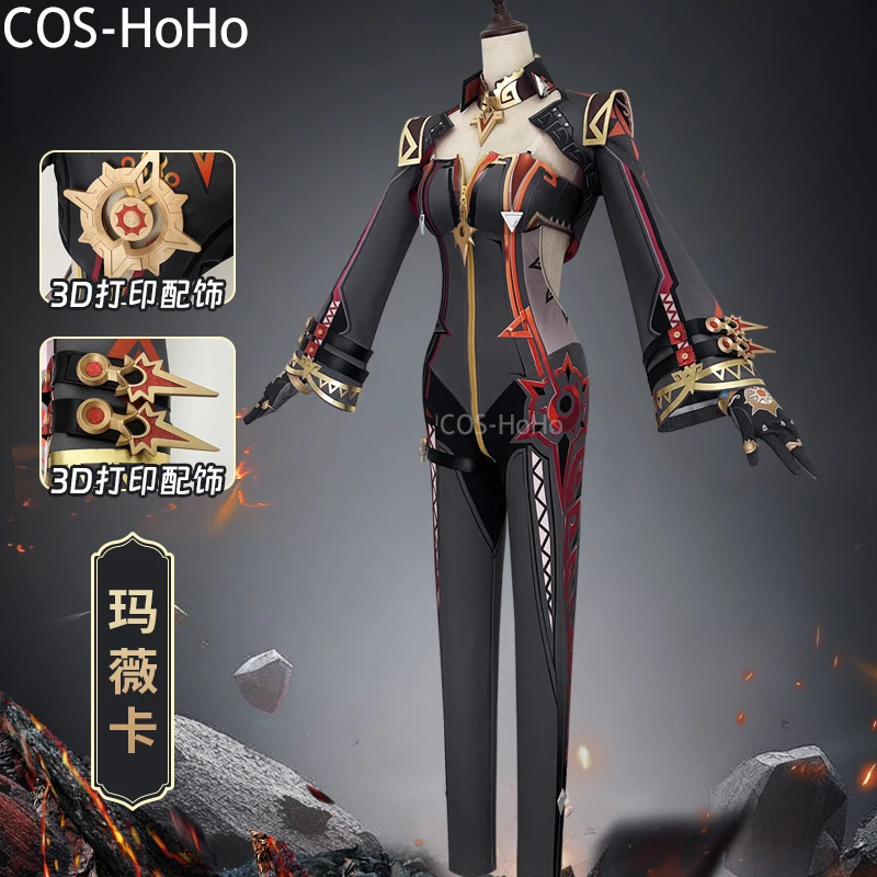 COS-HoHo-Genshin Impact Cosplay Costume pour femme, Mavuika Pyro, jeu Archon trempé, joli uniforme sexy, fête d'Halloween, tenue de jeu en plis