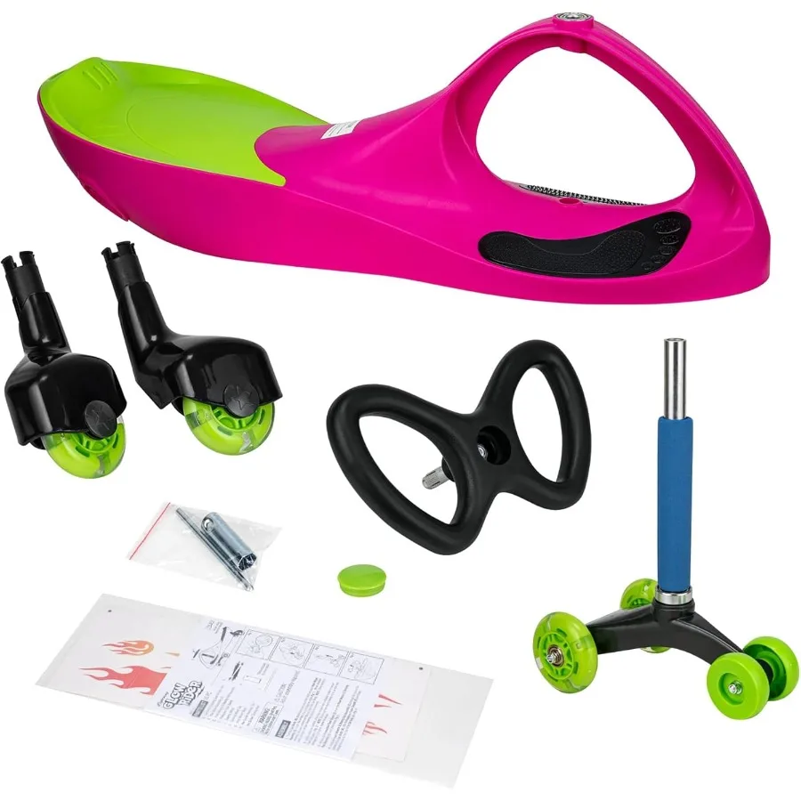 Lightning Glow Rider - Inertia and Movement Powered Ride-On Toy Light-Up Wheels Indoor-Outdoor Play