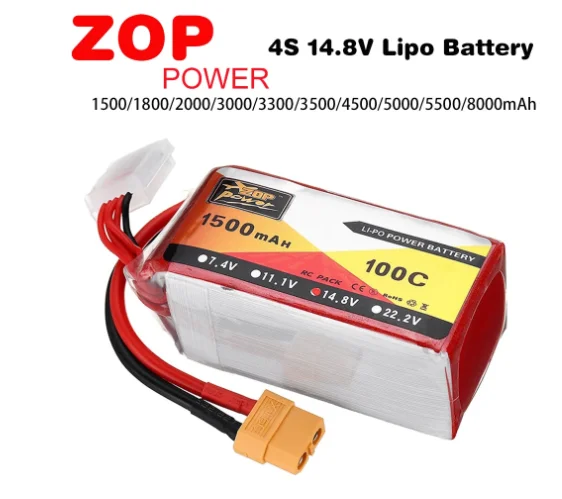 

Аккумулятор ZOP 14,8 V 1500 1800 2000 3000 3300 3500 4500 5000 5500 8000mAh 100C Lipo W/ T/XT60 Plug для радиоуправляемого автомобиля FPV дрона