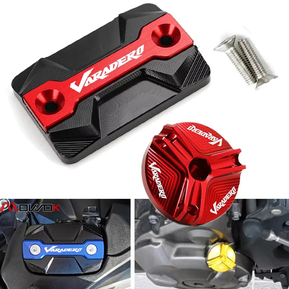 For HONDA XL 1000 XL125 XL1000 125V Varadero Motorcycle Accessories Aluminum Front Brake Fluid Reservoir Cap Oil Tank Cover