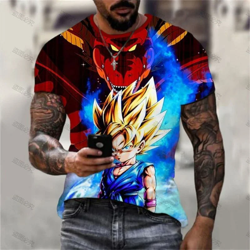 Dragon Ball Z Kid Goku Chibi 3D Printed T-Shirt Summer Casual Short Sleeve Anime Tee Adult and child role-playing T-shirts