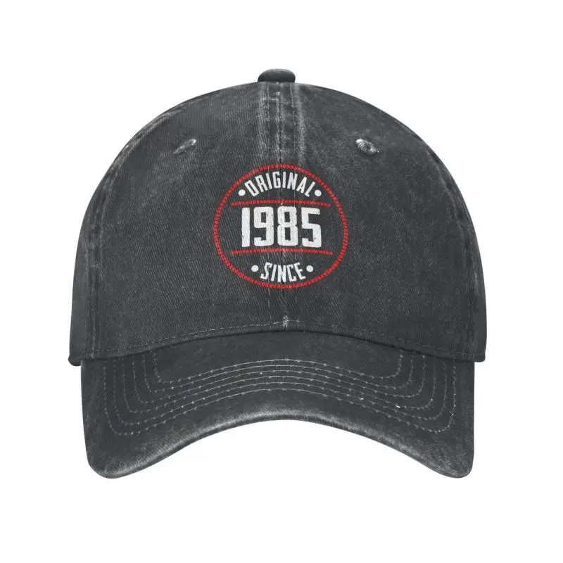 Custom Unisex Cotton Year Of Birth 1985 Birthday Original Gifts Baseball Cap Adult Adjustable Dad Hat Women Men Sun Protection