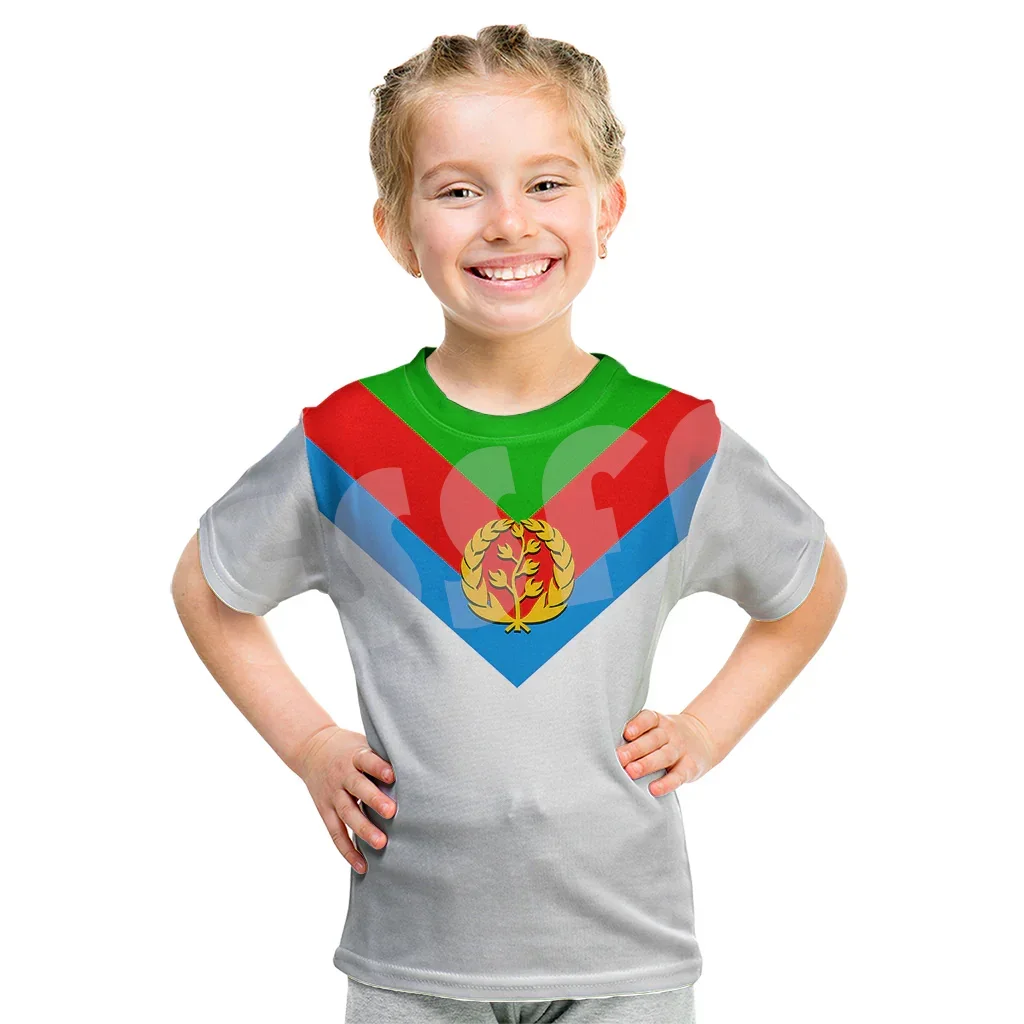 Tessffel Eritrea Custom Name Kids Size Customize Children Clothing 3DPrint Summer Casual Tee Short Sleeves T-Shirts Streetwear B