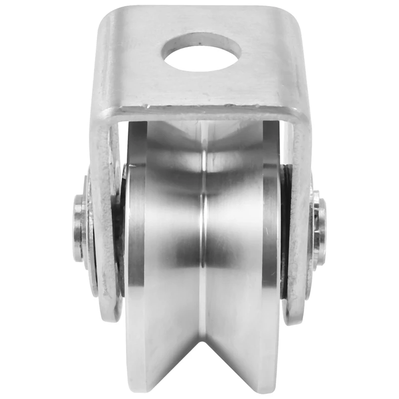 2 Inch V Type Pulley Roller 304 Stainless Steel Sliding Gate Roller Wheel Bearing For Material Handling And Moving