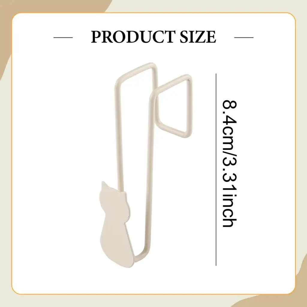over the Door Hooks Iron Cat Design Sturdy Coat Hanger Organizer Rack for Living Room Bathroom Entryway Storage Solution view 3