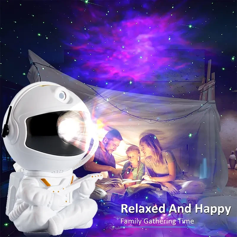 Star Night Light Projector Astronaut Galaxy Lamp Shoot To The Sky LED Baby Room Decoration For Children Bedroom Disco Dancing