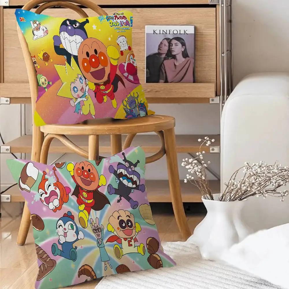 A-Anpanmans جميل أنيمي وسادة أنيمي وسادة أريكة السرير رئيس وسادة غطاء غطاء الوسادة 45x45 سم الموضة