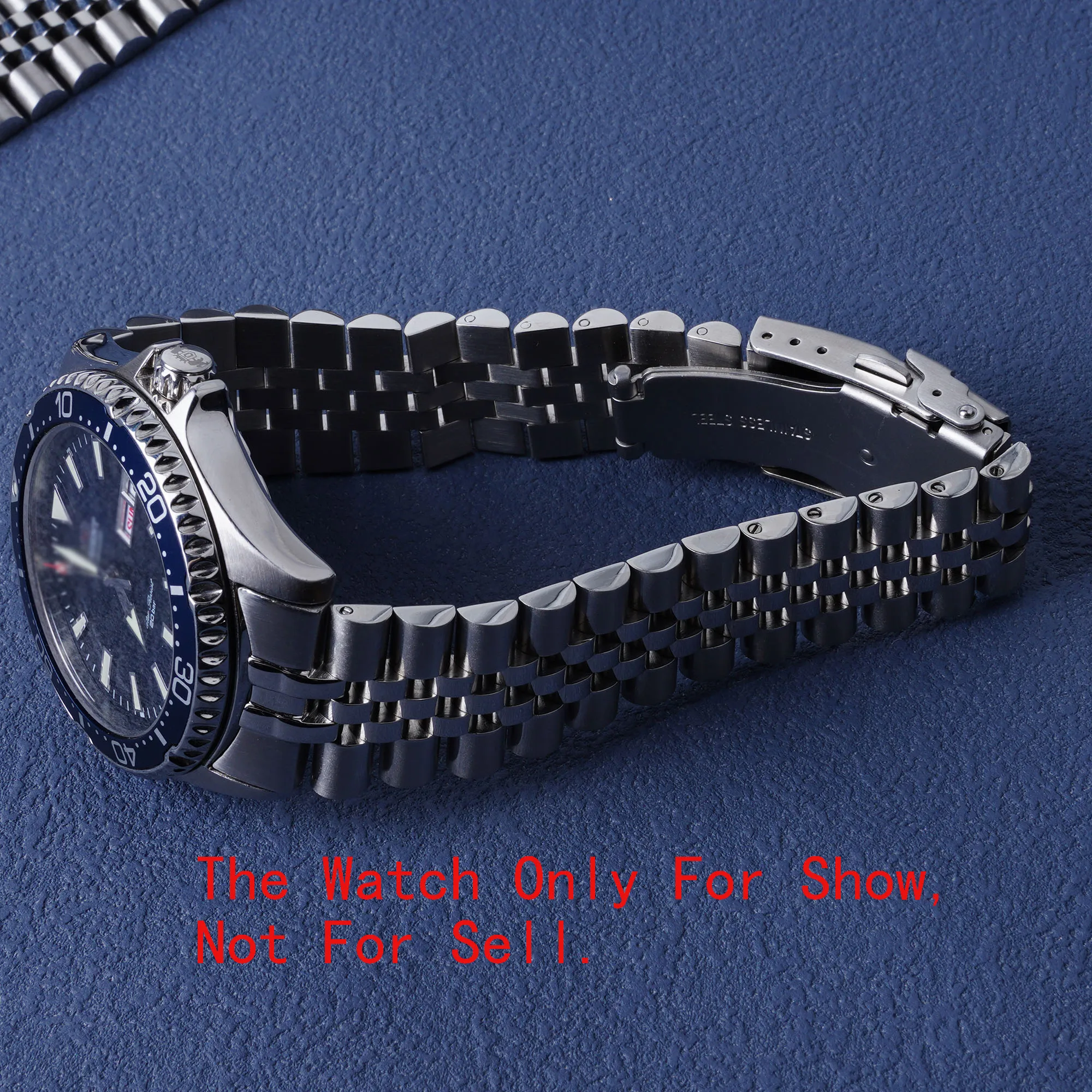 22mm 316L Steel Silver Jubilee Watch Band Strap Bracelets Solid Curved End For ORIENT RA-AA0002L Stainless Watchband