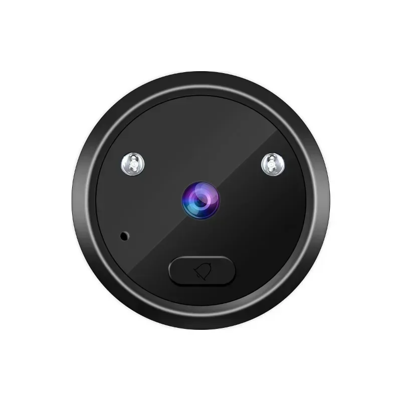 Smart Video Door Peephole - Electronic Viewer with Night Vision Doorbell, Motion Detection & HD Recording for Home Safety