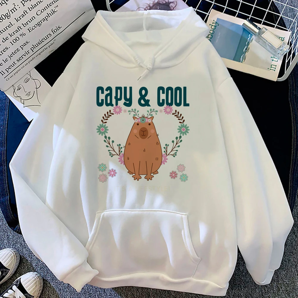 

Capybara hoodies women vintage 90s gothic aesthetic sweater hoddies female Kawaii pulls