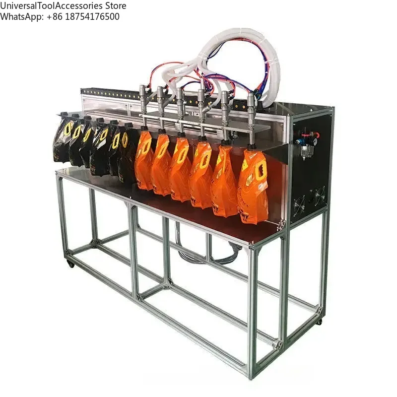 0.5-5L 6-Head Automatic Filling Machine Large 17L Capacity Nutrient Liquid Hand Sanitizer Lubricating 220V Filling Machine