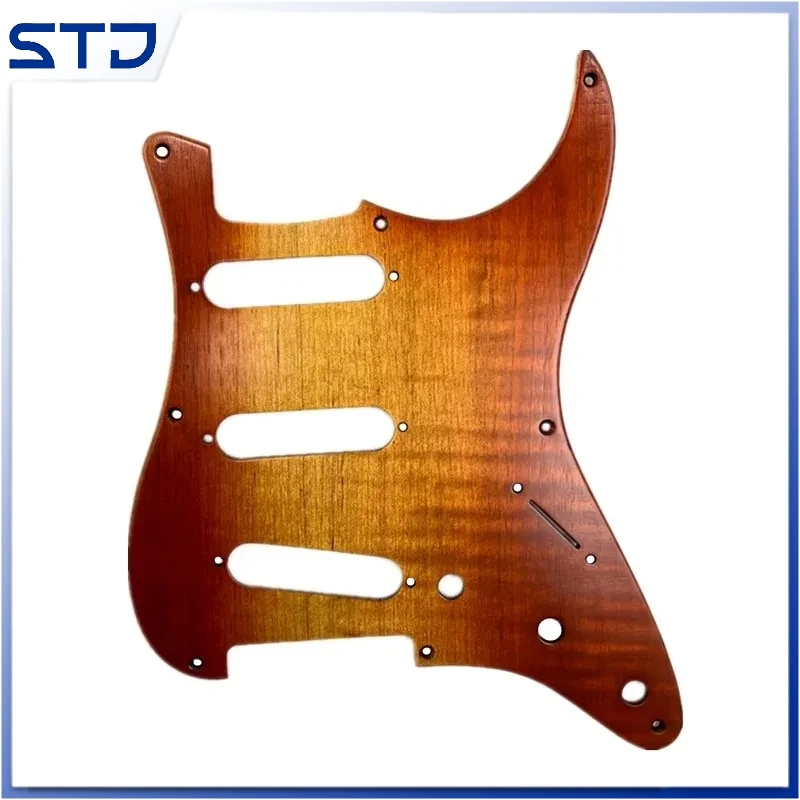 8 Hole  Guitar Solid Maple Wood Electric SSS Pickguard Scratch Plate For ST pattern Guitar