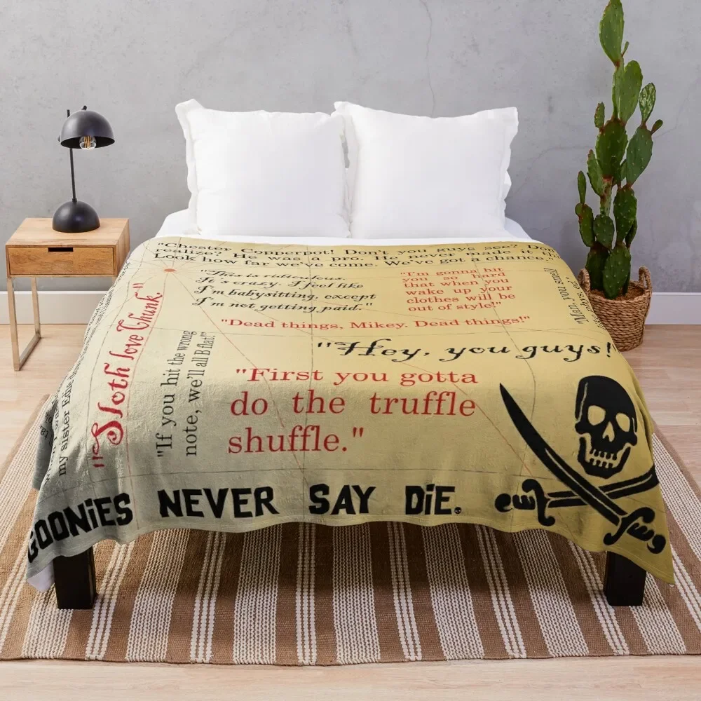 

The Goonies Map Throw Blanket valentine gift ideas Plaid on the sofa Cute Plaid halloween Blankets