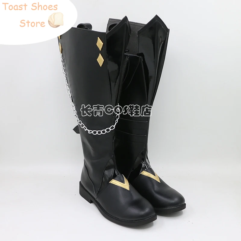 Tartaglia Cosplay Schuhe Gens hin impact Cosplay Prop Pu Lederschuhe Halloween Karneval Stiefel Kostüm Requisite