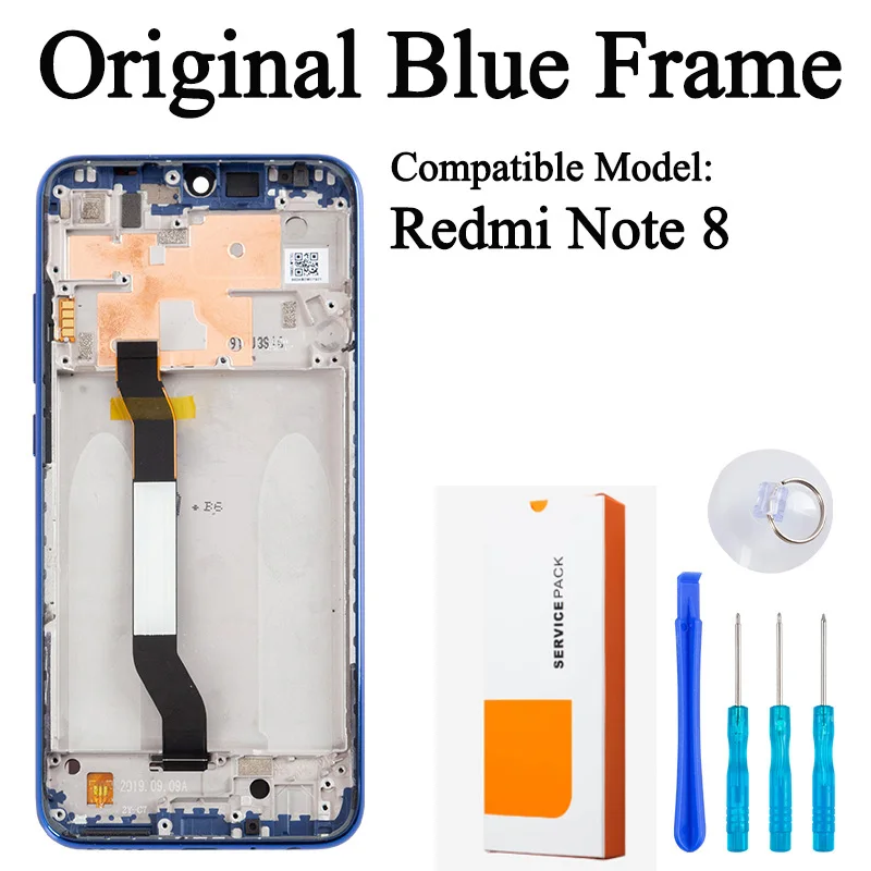 Pantalla LCD Para Xiaomi Redmi Note 8 M1908C3JH M1908C3JG M1908C3JI | Reemplazo Táctil Con Herramientas Sin Marco Negro