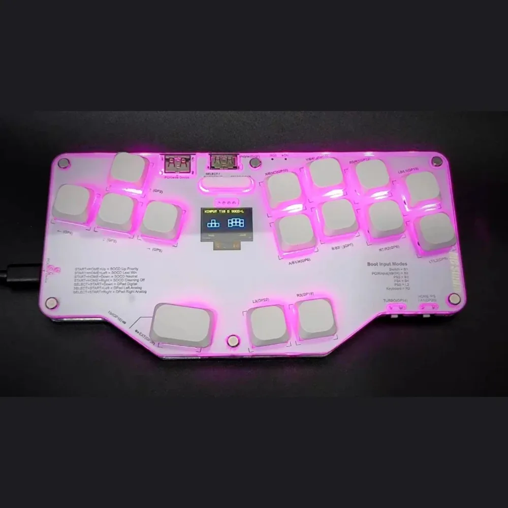 MCstudio Mixbox メカニカルキーボード ホットスワップ 有線 RGB ロープロファイル ミニキーボード カスタム人間工学に基づいたファイティングゲームアクセサリー