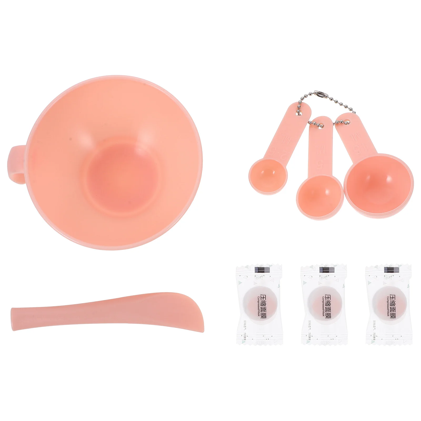 

1 set Facial Mask Tool Set Silicone Mixing Bowl Stick Measuring Cup Granules Portable Beauty