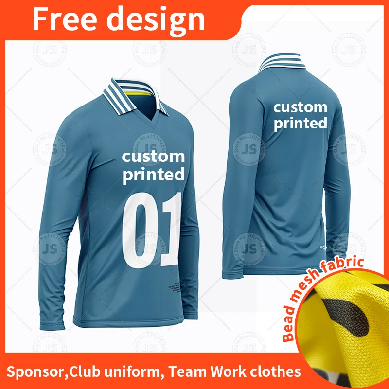 Customized Long sleeved Polo Shirt Personalized Long sleeved Polo Shirt Sports Leisure Team Uniform Work Clothes view 2