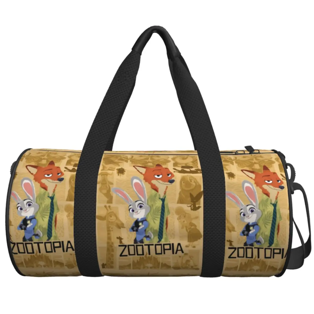 

Travel Bag Cartoon Zootopia Print Gym Bag Portable Sports Bags Large Capacity Luggage Design Handbag Fitness Bag For Men Women
