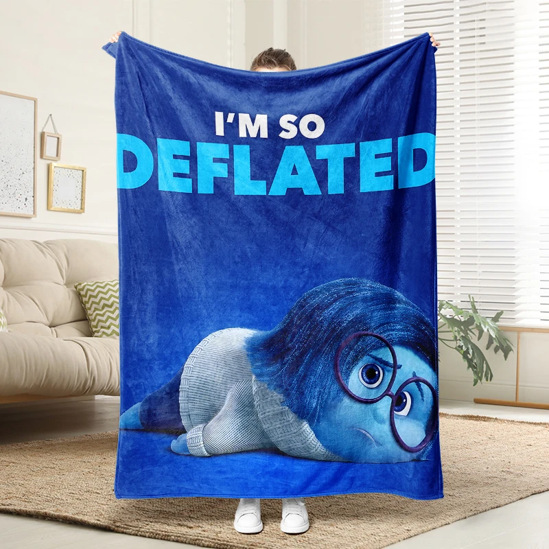 

Disney Inside Out Sadness Printed Blanket Soft Flannel Throw Sofa Bed Warm Blanket Kids Adults Gift Home Decor