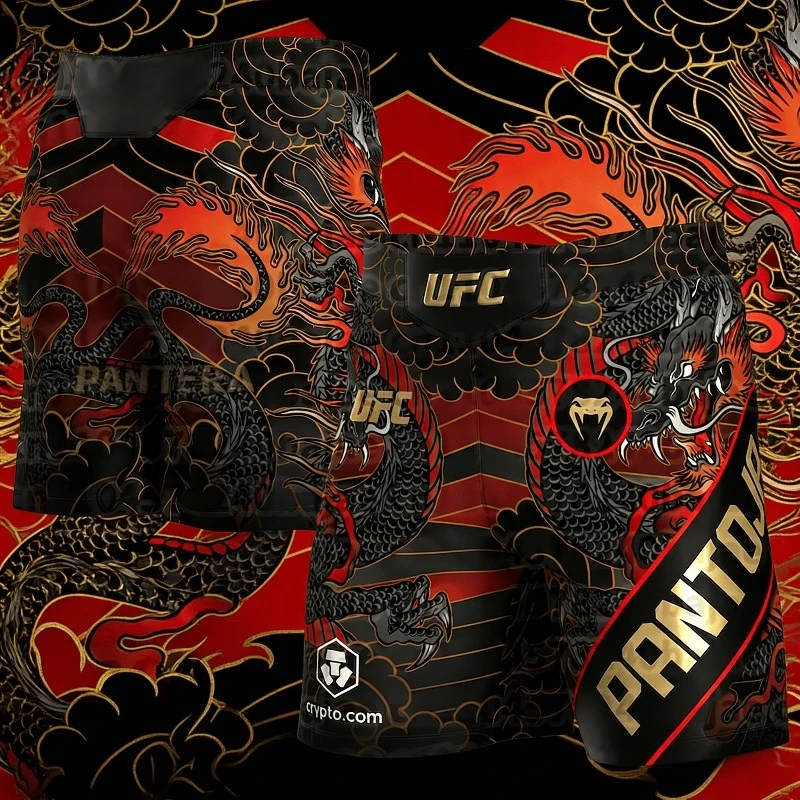 

2026 New UFC Boxing Shorts TOPURA Summer Breathable Extreme Sports Beach Shorts 3D Men's and Women's Street Casual Large Shorts