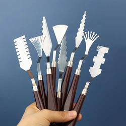 Couteau à Gratter Palette de Peintre Bergame, Grattoir de Mélange d'Huile, Spatule de Manucure, Interconnexion, Outil de Peinture Pigmentée pour Étudiant
