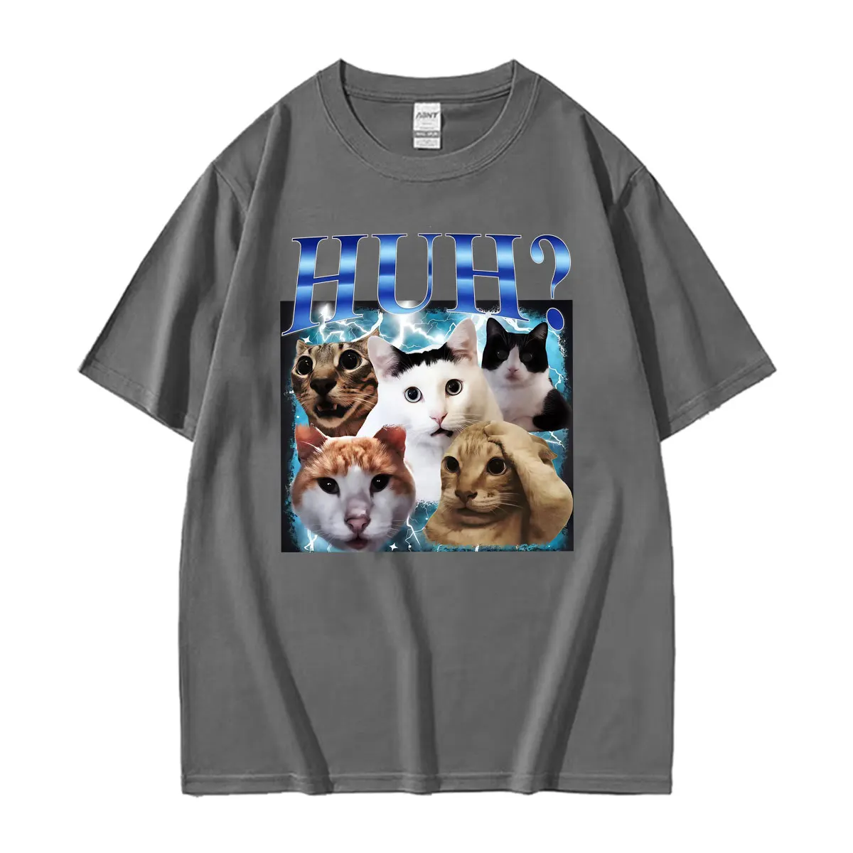 Funny HUH Cat Meme Dank Unhinged Cats T-shirts Men's Women Clothing Fashion Harajuku T-shirt  Cotton Oversized Tops T Shirts