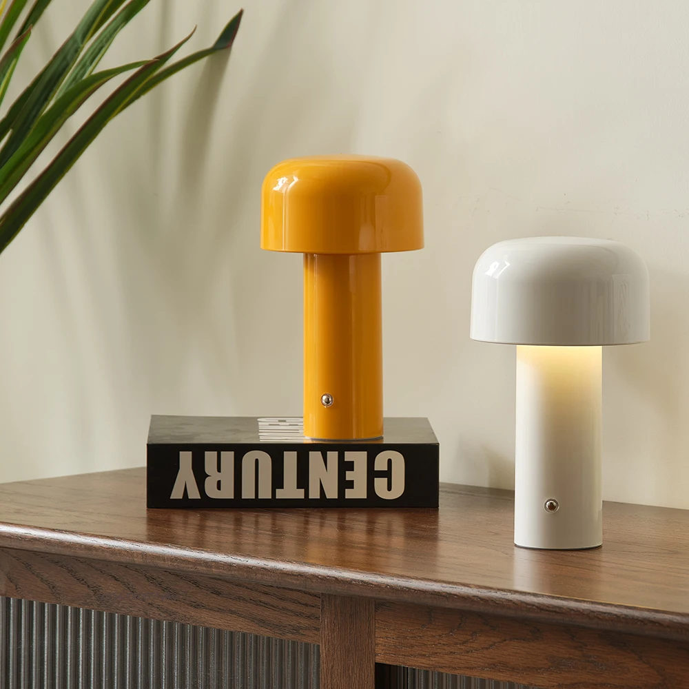 Wiederauf ladbare Tisch lampe italienisches Design Pilz lampe tragbare Schlafzimmer Studie Nachttisch dekorative Lampe