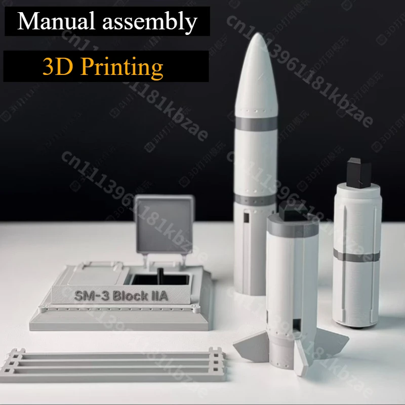 Standard 3 Air Defense Model 3D Printing 1:18 US Navy Shipborne Vertical Model Manual Assembly Ornament Non Functional