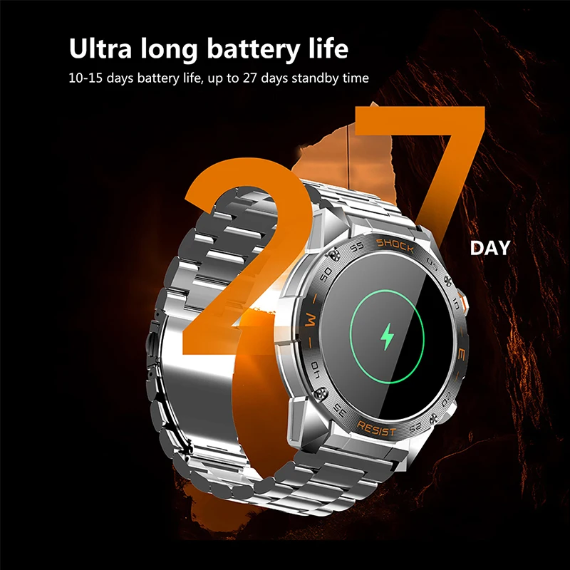 New Men's Smartwatch, 350mAh Battery, Heart Rate And Sleep Monitoring Function, 1.46-inch Full Screen Touch New Smartwatch