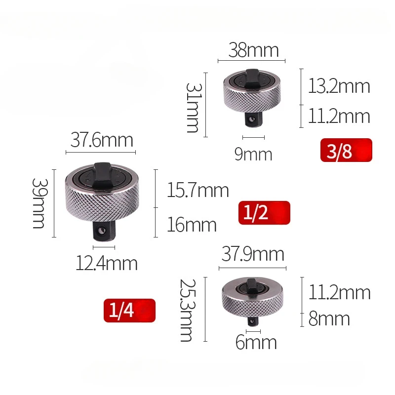 Mini Ratchet Socket Wrench Whole Steel Palm Ratchet Socket Finger Reversible Ratchet Handle 1/4 3/8 1/2inch Drive Hand Tools