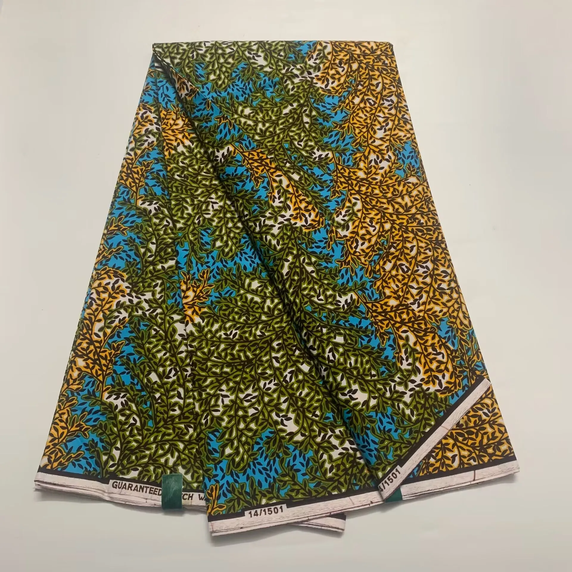 

Африканская ткань с принтом, вощеная ткань, Африканский хлопок 100%, высокое качество шитья, оригинальный принт, вощеная ткань, лоскутный материал 6 ярдов