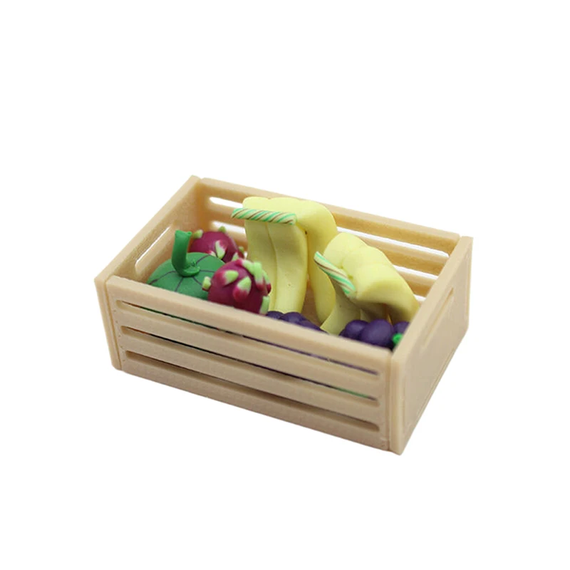 Mir Miniature de Maison de Courses, Boîte de Rangement de Légumes, Mini Modèle pour Maison de Beurre à Échelle 1/12, Décoration DIY, 1 Pièce